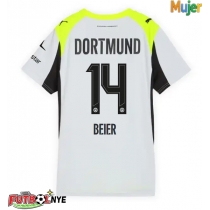 Camiseta Borussia Dortmund Maximilian Beier #14 Visitante Equipación para mujer 2025-26 manga corta